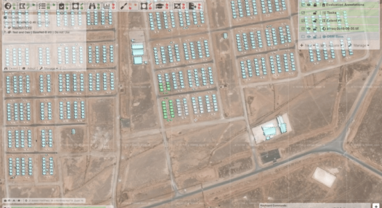 PulseSatellite: A tool using human-AI feedback loops for satellite image analysis in humanitarian contexts